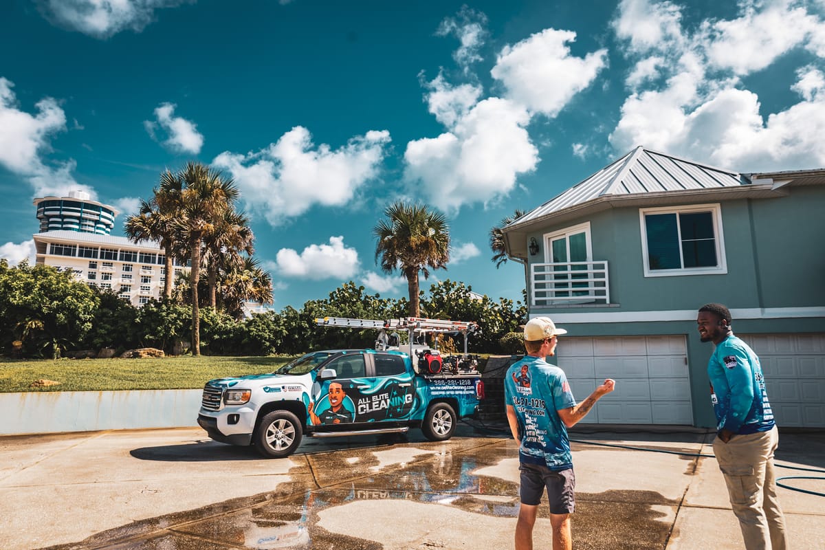 Pressure washing in New Smyrna Beach